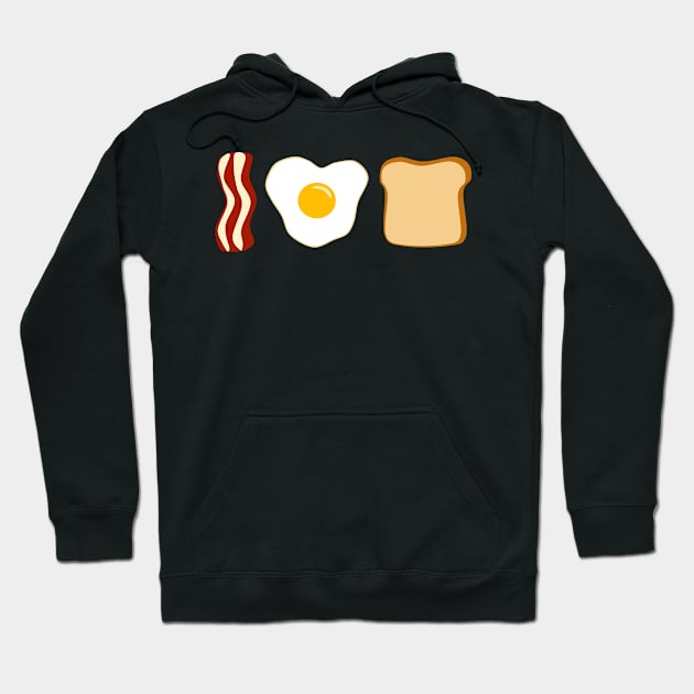 I Love Breakfast (pink background) Hoodie by elrathia